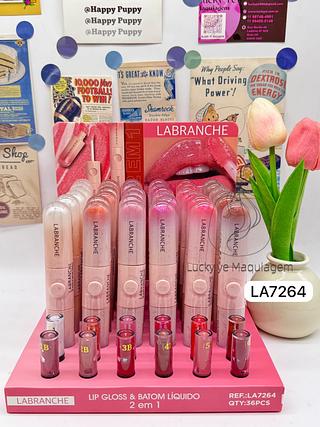 lip Gloss + Batom Líquido 2 em 1 Labranche Cores separar que estevem disponíveis