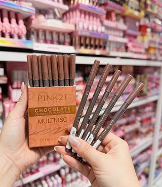 Delineador de Olho Cor Marrom pink 21