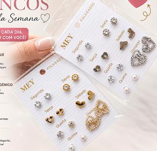 Kit brincos Dourado/Prata separar que estevem disponíveis