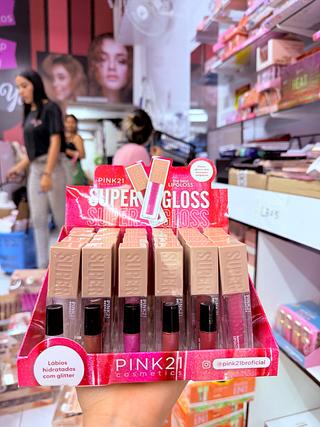 Lip Gloss Pink 21 Cores separar que estevem disponível
