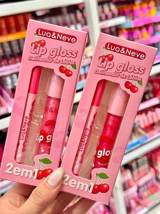 Lip gloss e Lapis de Boca Lua E Neve Cores separar que estevem disponíveis