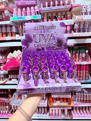 Lip Gloss com Chaveiro Uva Sarah’s Beauty