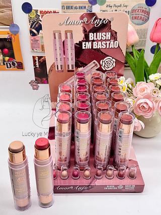 Blush em Bastão e Base em Bastão Amor Anjo ( Cor Sortido )