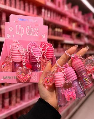LIP GLOSS COM CHAVEIRO SARA'S CORES SEPARAR QUE ESTEVEM DISPONIVEIS