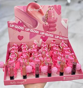Lip Gloss Belle Angel Cores separar que estevem disponível