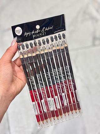Lápis 2 em 1 olhos e boca pink 21