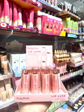 Batom Sarin Lip Luxe Rubyrose cores vai separar que estevem disponiveis