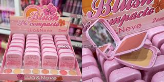 Pó compacto e Blusb 2 em 1 Lua Neve Cores separar que estevem disponível