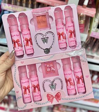 Lip Gloss & Blush Amor Anjo Cores separar que estevem disponível