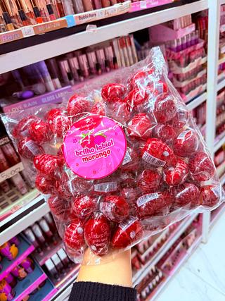 BRILHO COM CHEIRINO DE MORANGO LABIAL SOMBRA FLOR