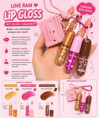 Kit Lip Gloss Love Rain