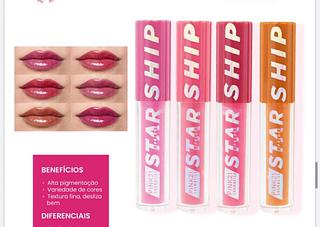 Lip Gloss Starship Pink 21 Cores separar que estevem disponíveis