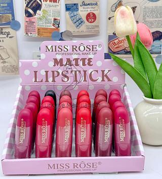 Batom Bala Matte Miss Rose Cores separar que estevem disponíveis