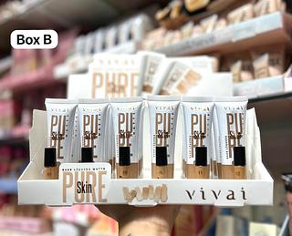 Base Líquido Matte Pure Vivai Box B (Cor 07.08.09.10.11.12)( Cor Sortido )