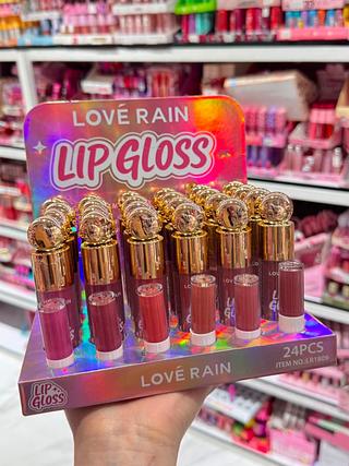 Lip Gloss Love Rain Cores separar que estevem disponível