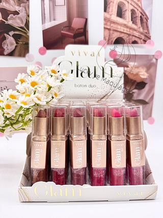 Batom 2 em 1 Glam Vivai ( Cores separar que estevem disponíveis)