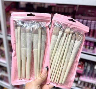 Kit Pincel C/10 Rosa e Bege