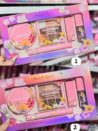 Estojo de Maquiagem Amor Anjo cores separar que estevem disponível