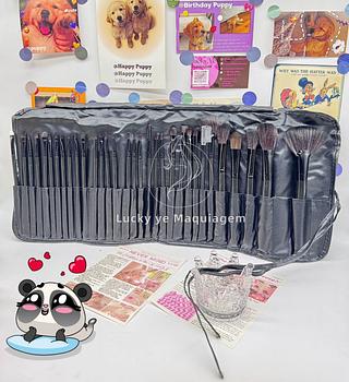 Kit 32 peças Pincel Bolsinha Xiaoxu0011