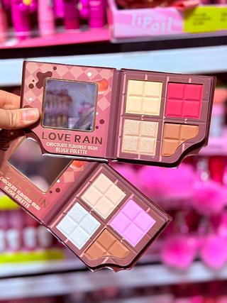 PALETA DE CHOCOLATE BLUSH E ILUMINADOR LOVE RAIN