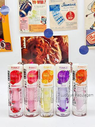 Lip Gloss Frutas Pink 21 ( Cor Sortido )