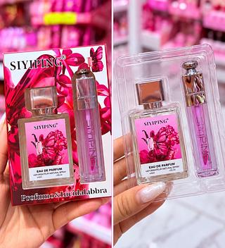 Kit perfume e lip Gloss