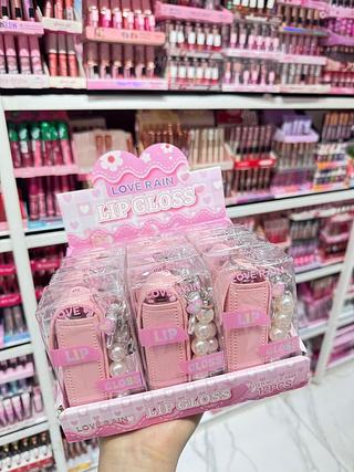 Lip Gloss Com chaveiro Love Rain Cores separar que estevem disponível
