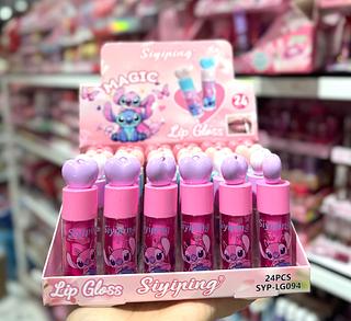 Lip gloss Stitch Cores separar que estevem disponíveis