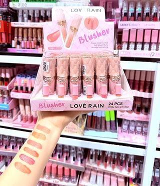 Blush Líquido Love Rain cores separar que estevem disponível
