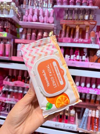 Lenço Facial Orange Removedor de Maquiagem Yasmim JU