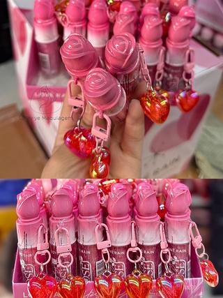Lip Gloss Com chaveiro Love Rain Cores separar que estevem disponível