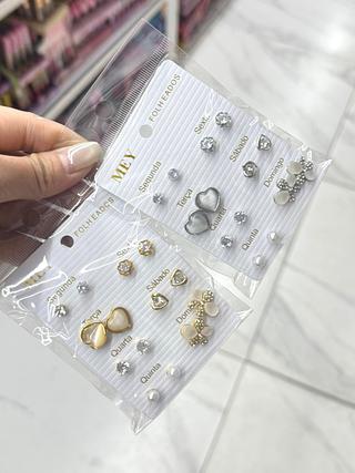 Kit Brincos Ouro /Prata separar que estevem disponível