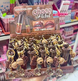 Lip Gloss Chocolate Com chaveiro MAR ANGEL KISS