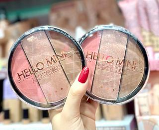blush iluminador contorno 3 em 1 Hello mini