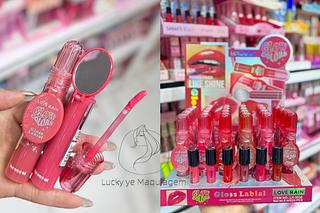 Gloss Labial com espelho Cores separar que estevem disponível Love Rain