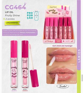 Lip Oil Fruity Shine City Girls Cores separar que estevem disponíveis