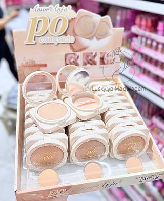 Pó Compacto Com Esponja e Espelho Amor Anjo