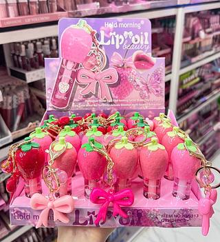 Lip Gloss Com chaveiro Hold Morning Cores separar que estevem disponível