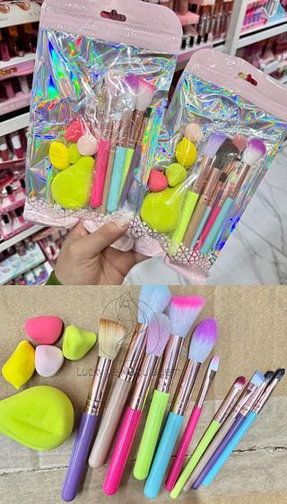 Kit pincel com esponja