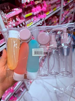 Kit Mini Frascos Organizador Para Viagem