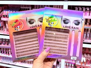 Kit cílio Fufinho marrom Com pinça